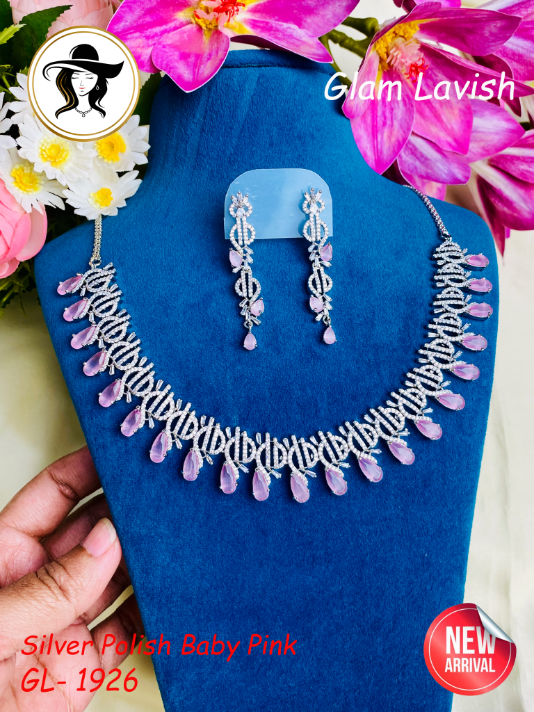 Original Diamond Cut AD Stone Necklace Set