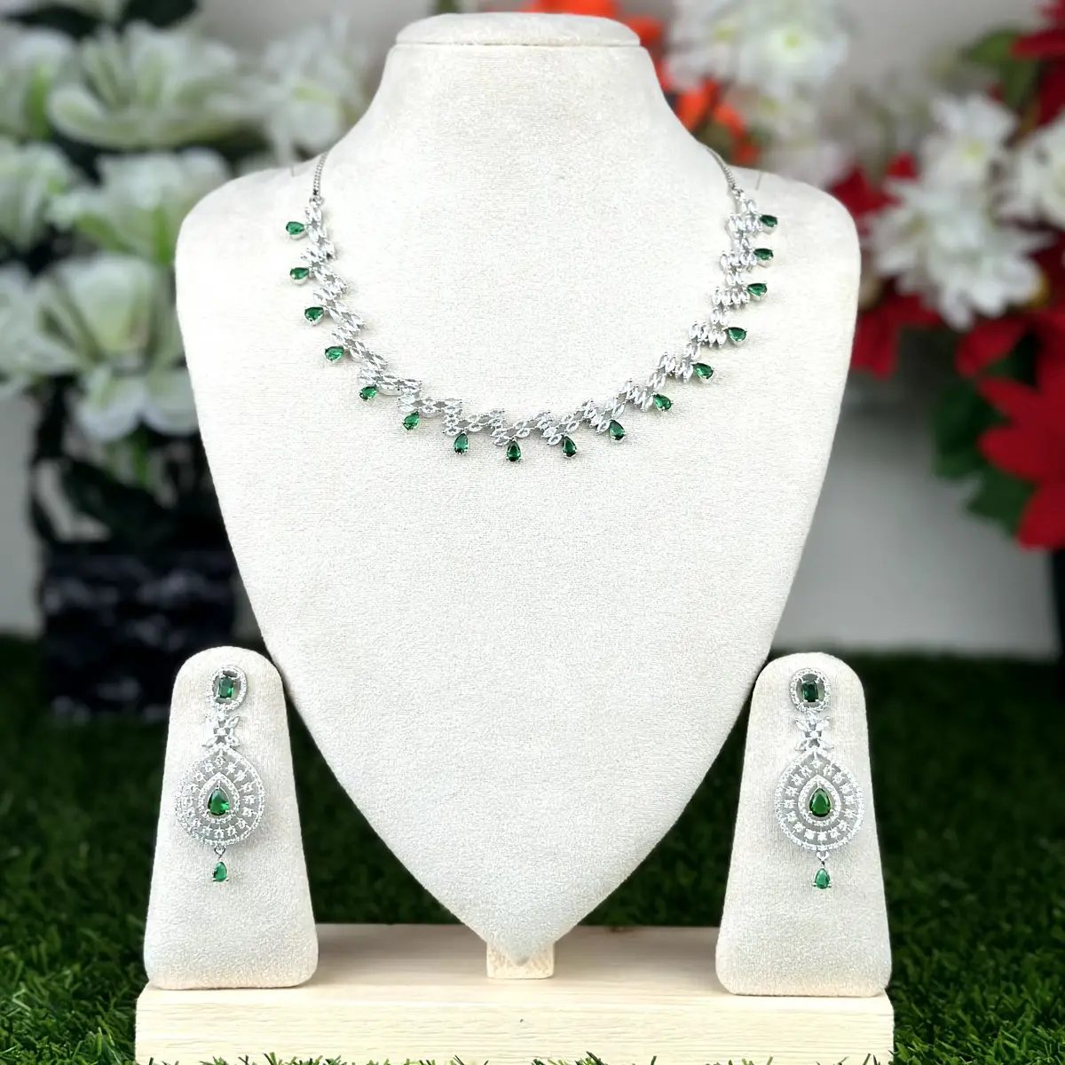 2308 2308 - AD Stone Necklace Set - Image 1