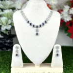 Classic Oval Cut AD Stone Necklace - 2415 - Image 3