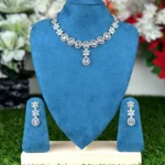 Classic Oval Cut AD Stone Necklace - 2415 - Image 2