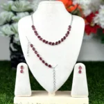 2513 - AD Stone Necklace Set and Bracelet
