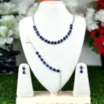 2513 - AD Stone Necklace Set and Bracelet - Image 3