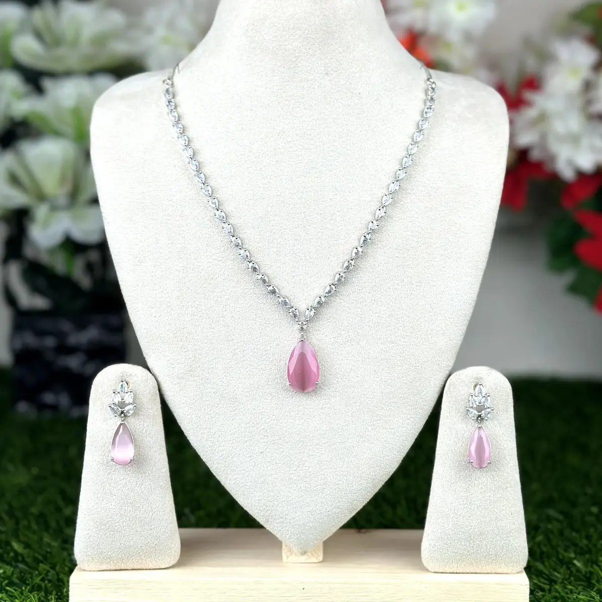 2605 2605 - AD Stone Necklace Set - Image 1