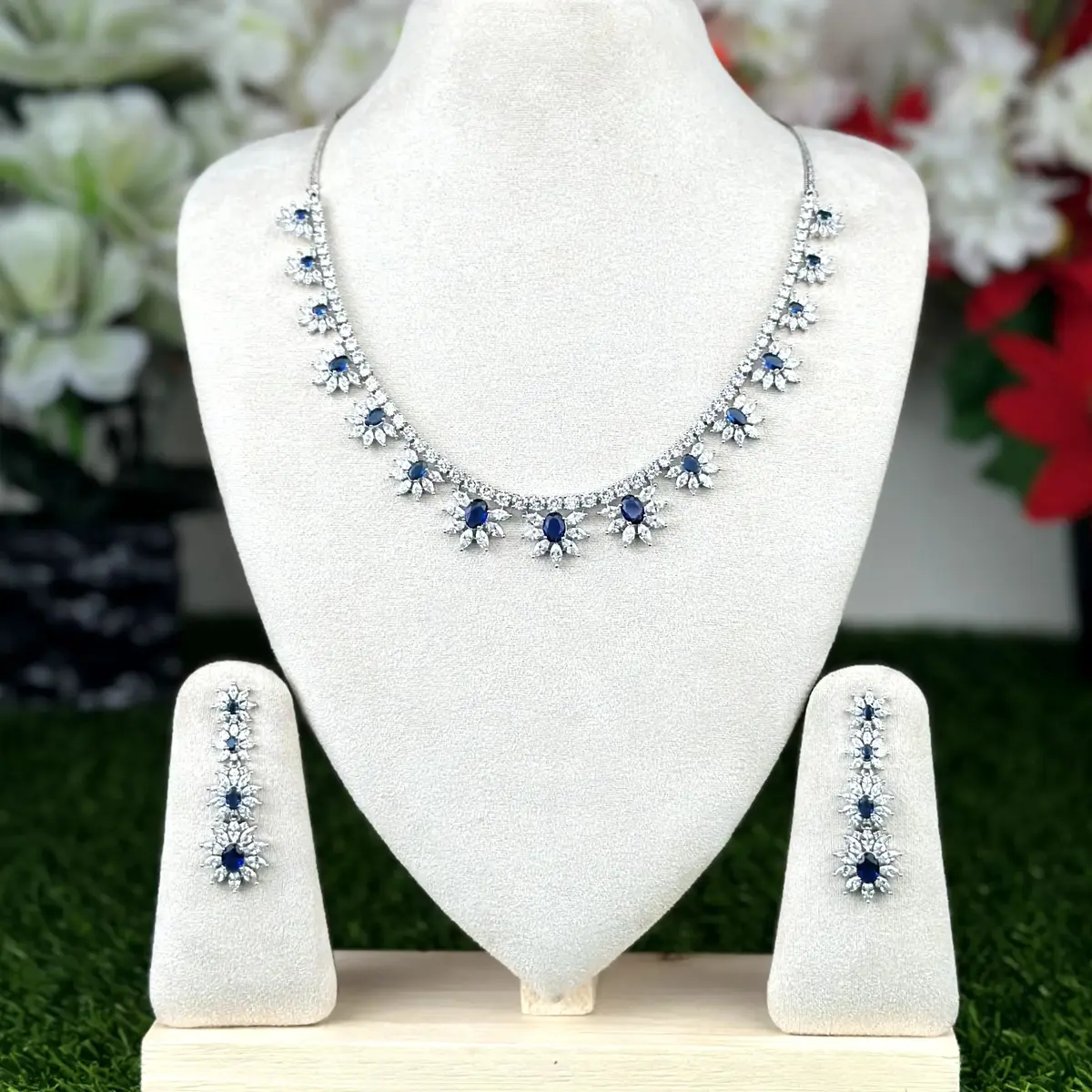 2808 2808 - AD Stone Necklace Set - Image 1