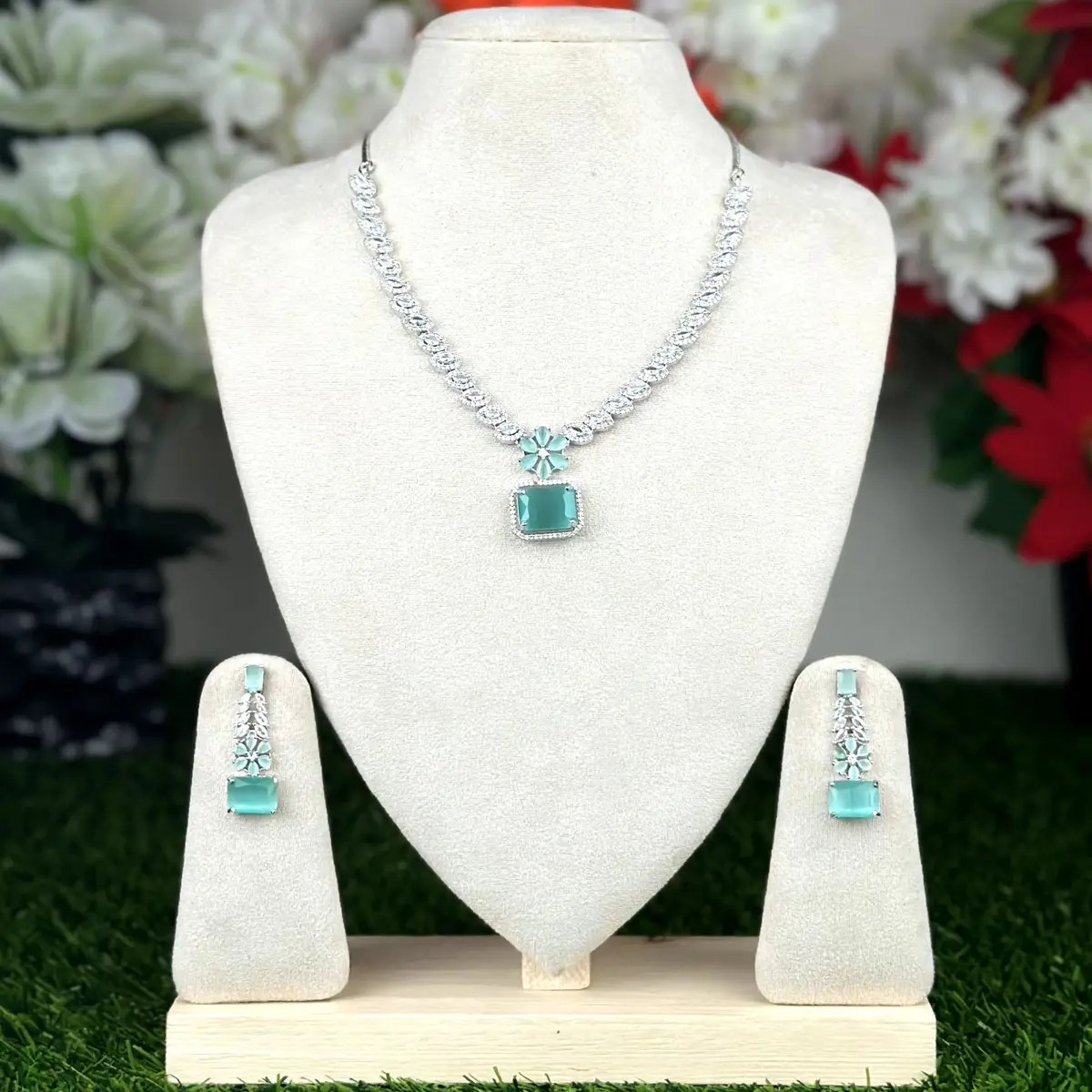 2906 2906 - AD Stone Necklace Set - Image 1