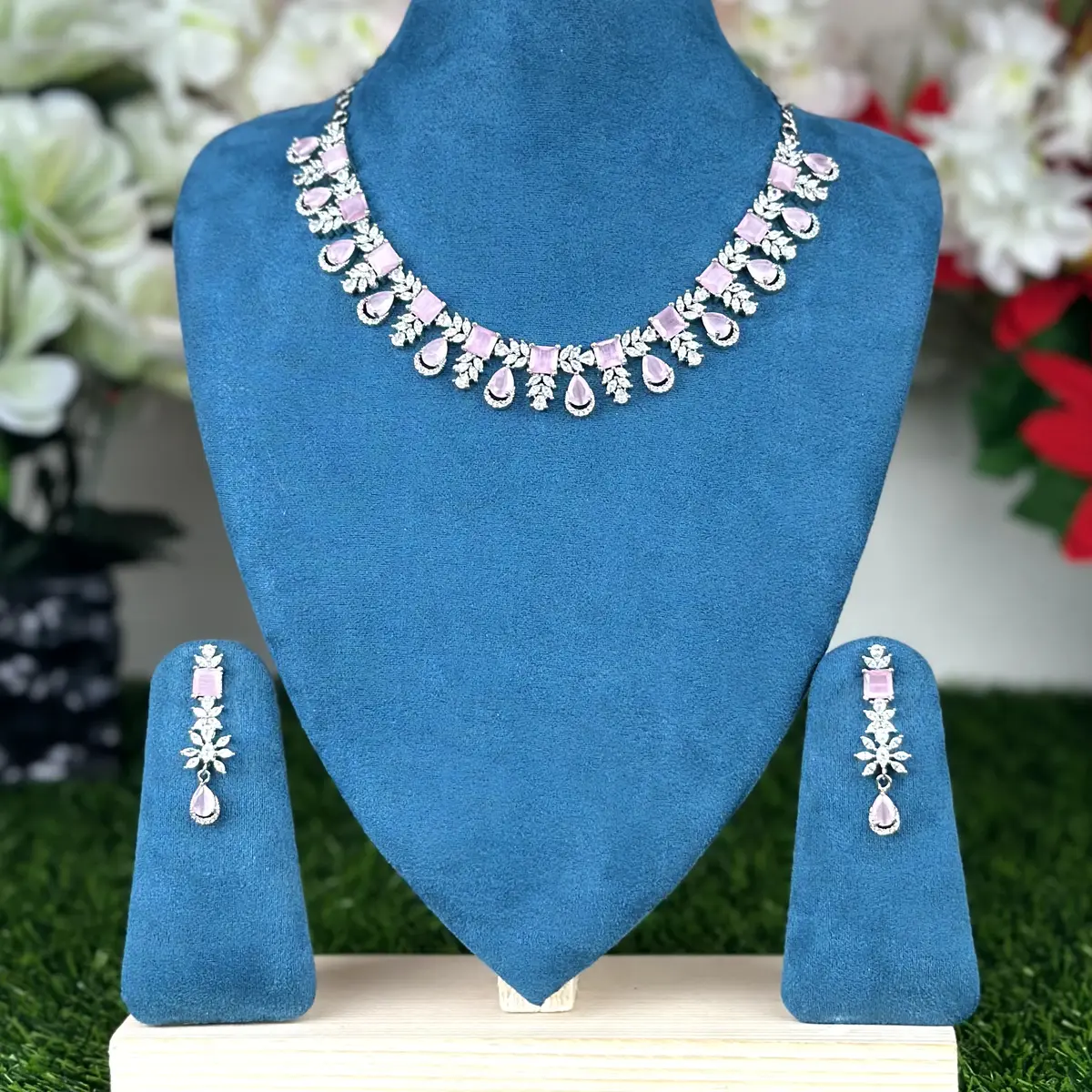 2908 2908 - AD Stone Necklace Set - Image 1