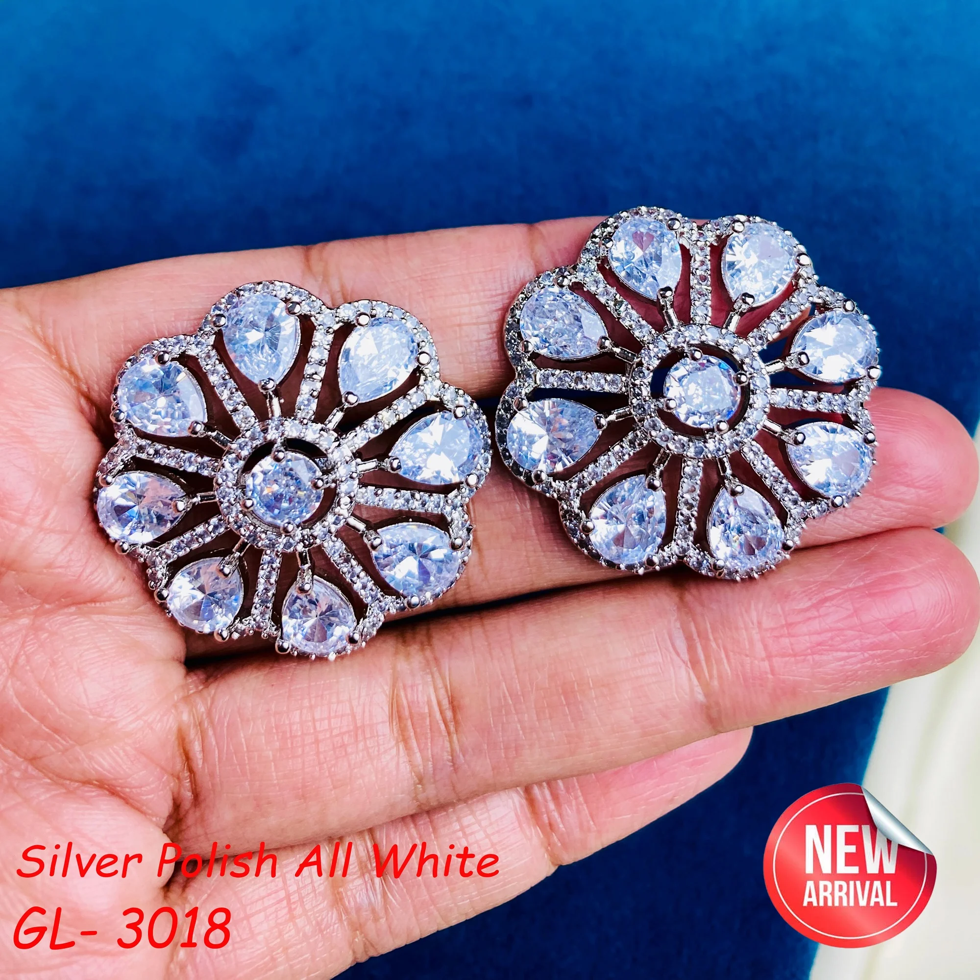 30th 3018 green2 3018 - AD Stone Earrings - Image 1