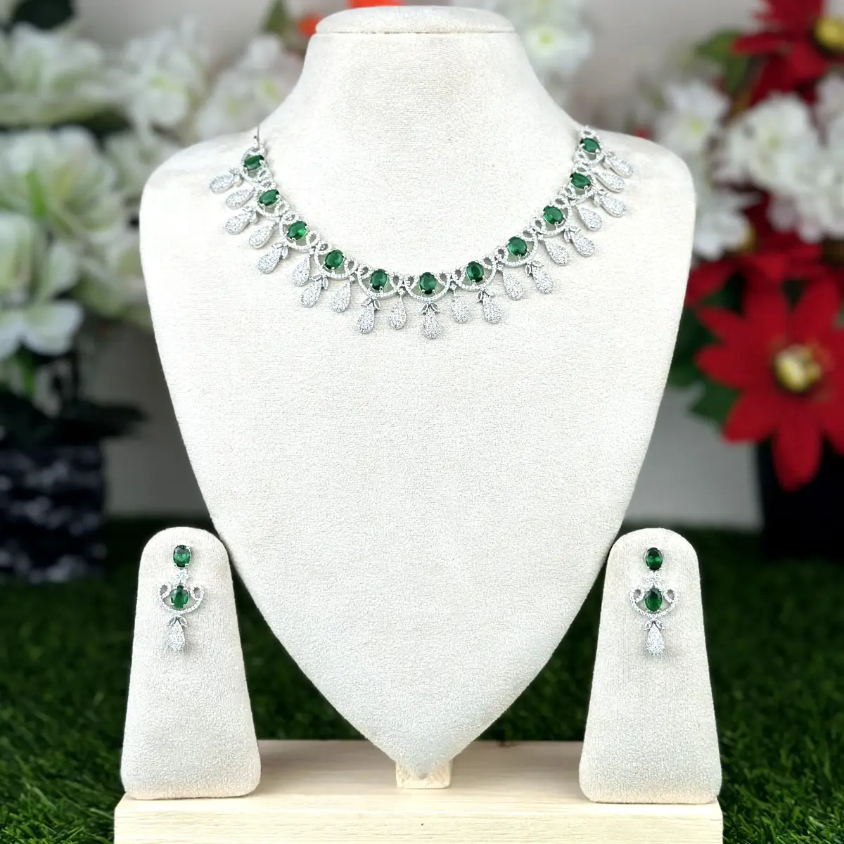 3302 3302 - AD Stone Necklace Set - Image 1