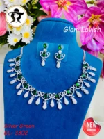 3302 - AD Stone Necklace Set - Image 3