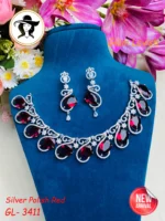 3411 - AD Stone Necklace Set