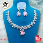 3707 - AD Stone Necklace Set - Image 3