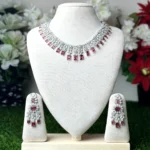 3908 - AD Stone Necklace Set - Image 2