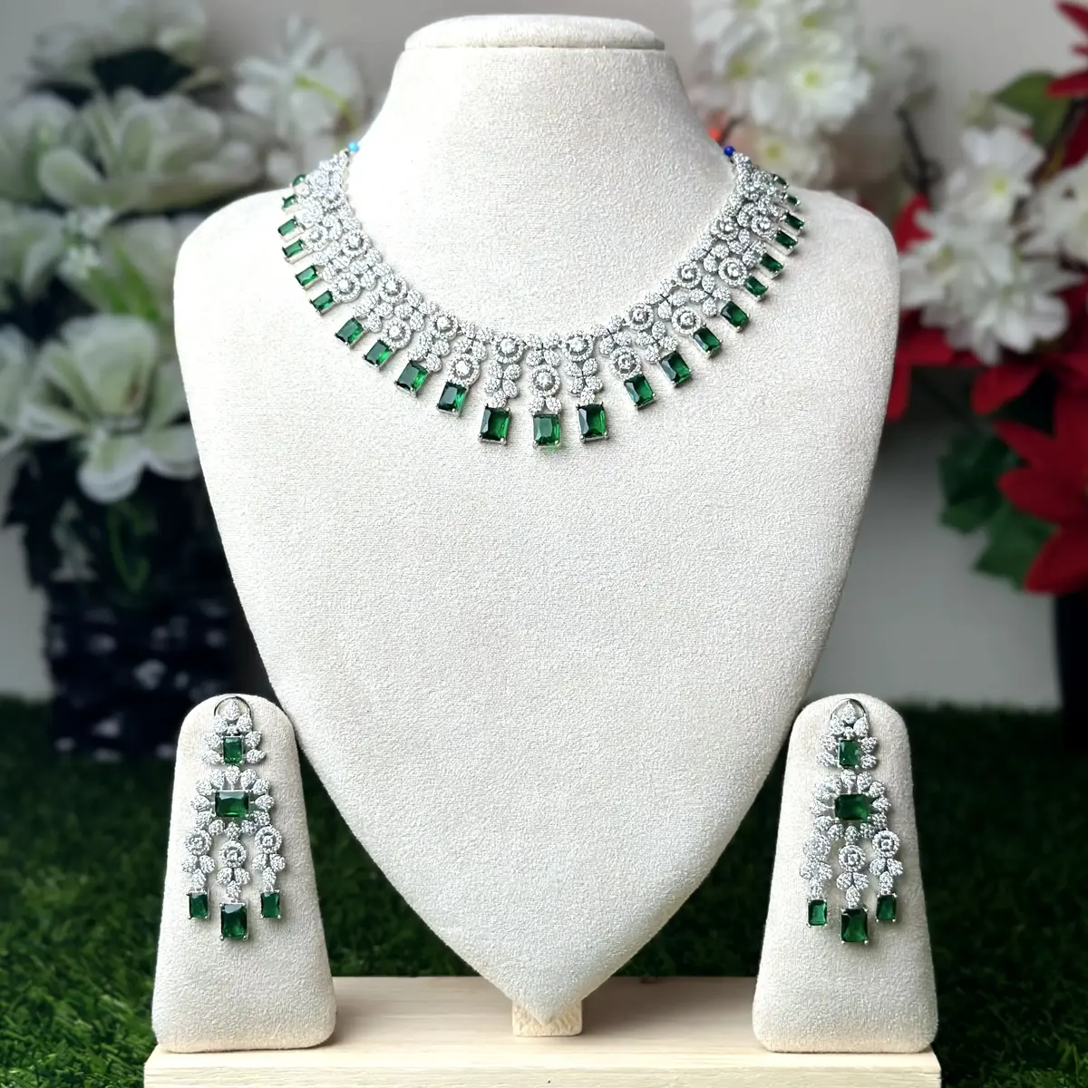 3908 3908 - AD Stone Necklace Set - Image 1