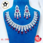 3908 - AD Stone Necklace Set