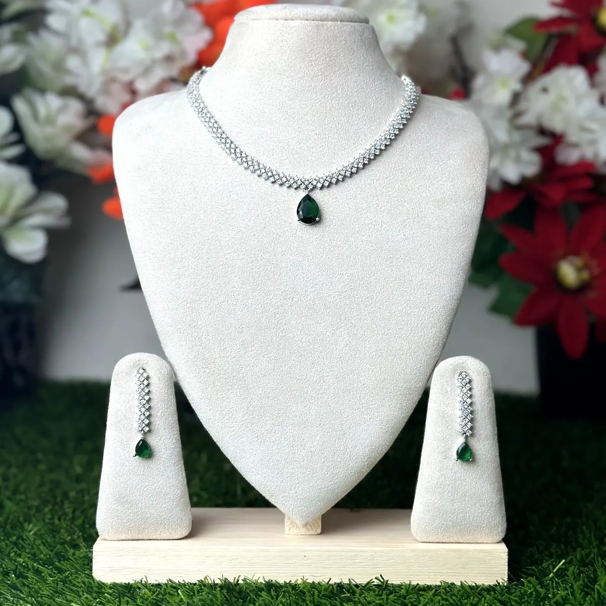 4002 4002 - AD Stone Necklace Set - Image 1