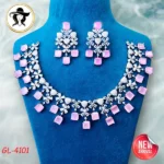4101 - AD Stone Necklace Set - Image 2