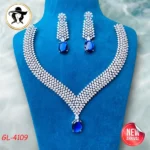 4109 - AD Stone Necklace Set - Image 3