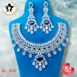 4210 - AD Stone Necklace Set - Image 4