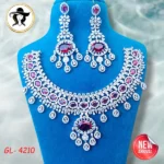 4210 - AD Stone Necklace Set - Image 3