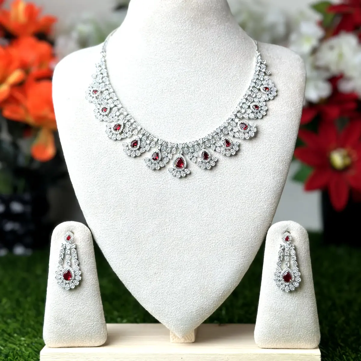 4308 4308 - AD Stone Necklace Set - Image 1