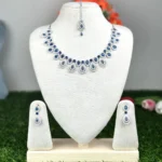 Teardrop AD Stone Diamond Cut Necklace - A5001