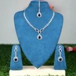 Pear & Oval Cut AD Stone Necklace - A5002 - Image 4