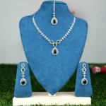 Pear & Oval Cut AD Stone Necklace - A5002 - Image 3