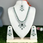 Emerald Cut AD Stone Necklace -A5003 - Image 4