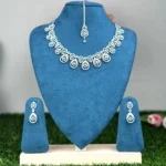 Teardrop AD Stone Diamond Cut Necklace - A5001 - Image 5