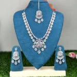 Emerald Cut AD Stone Necklace -A5003 - Image 3