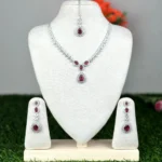 Pear & Oval Cut AD Stone Necklace - A5002