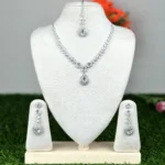 Pear & Oval Cut AD Stone Necklace - A5002 - Image 2